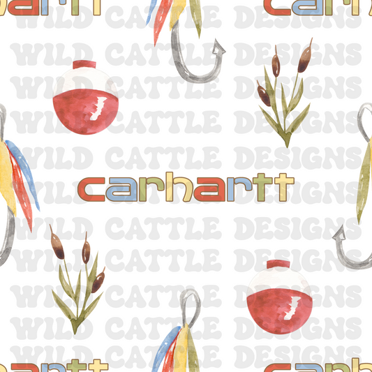 Fishing car heart seamless