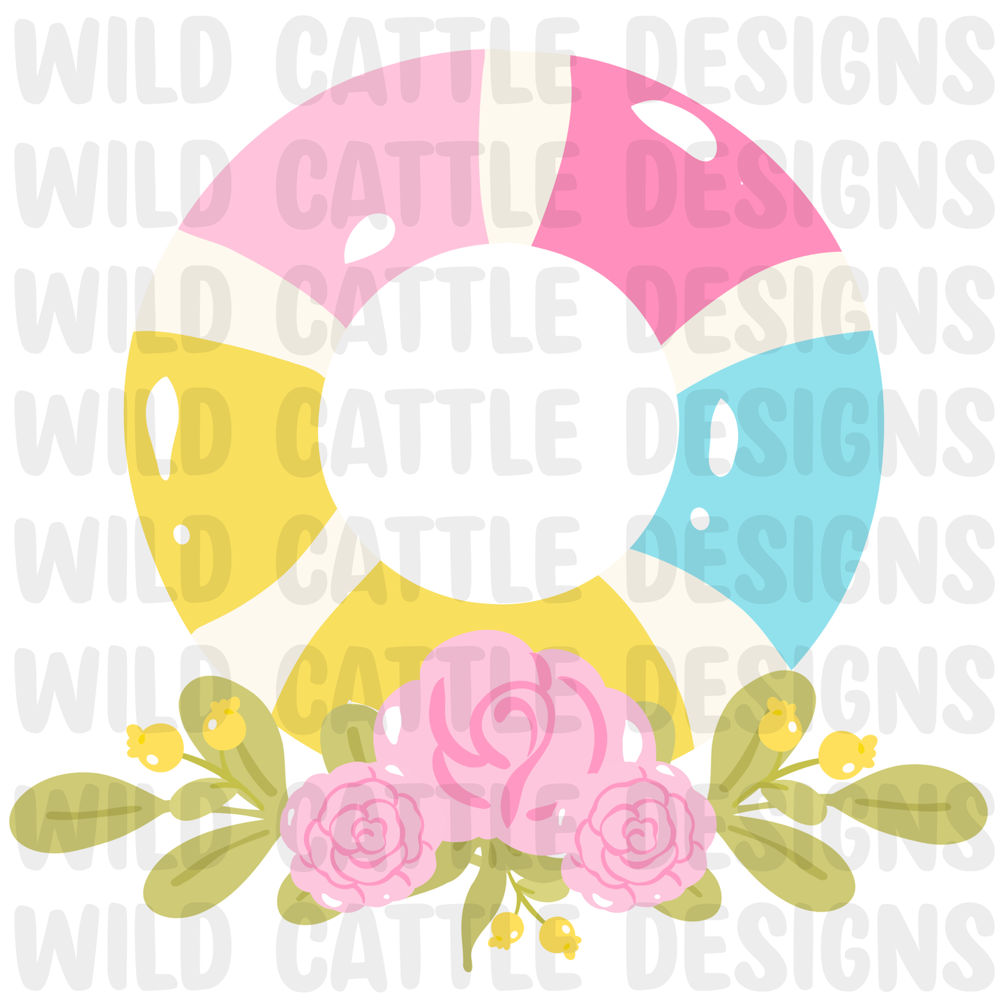 Floral pool float no words png