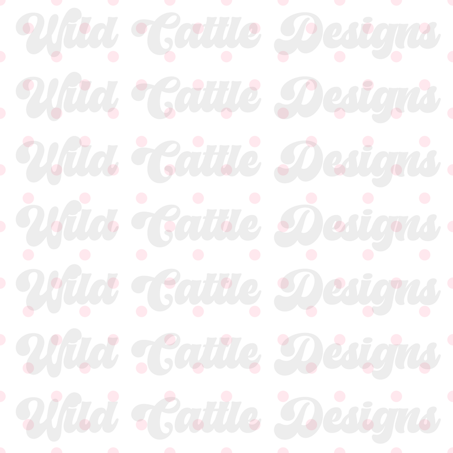 Garden tea party pink dot seamless