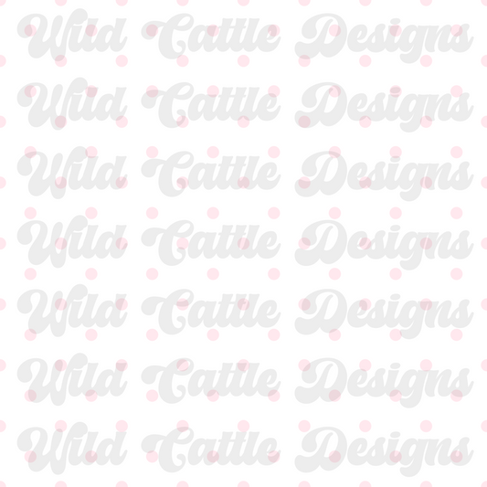 Garden tea party pink dot seamless