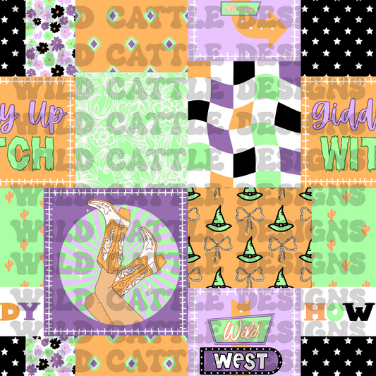 Giddy up witch patchwork
