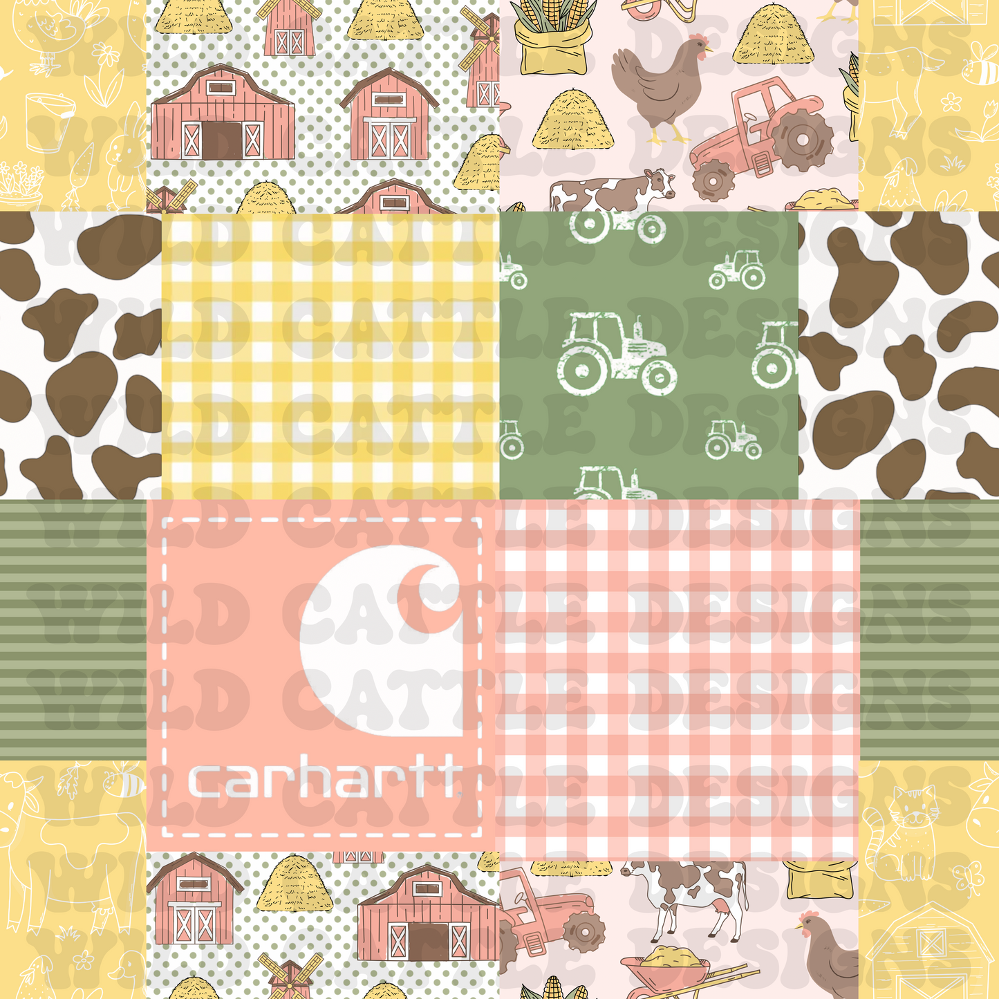 Girl barnyard patchwork