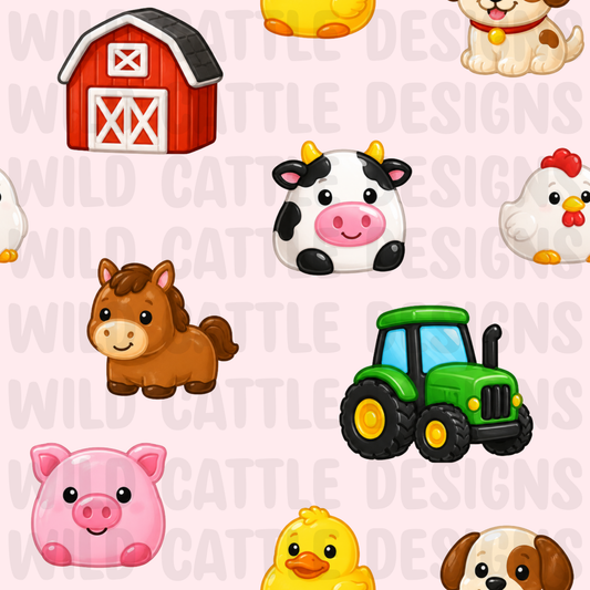 Girl farm squish seamless