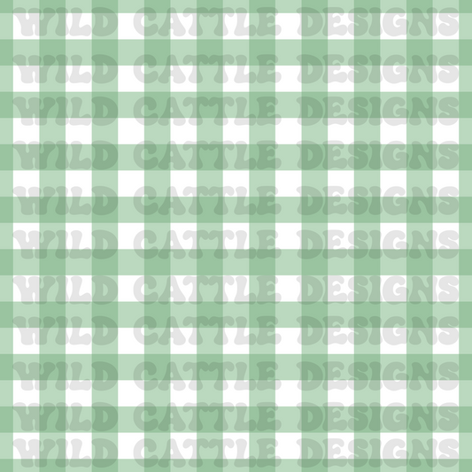 Girly barnyard green plaid seamless