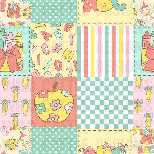 Girly school patchwork