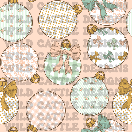 Grand millennal christmas ornament seamless