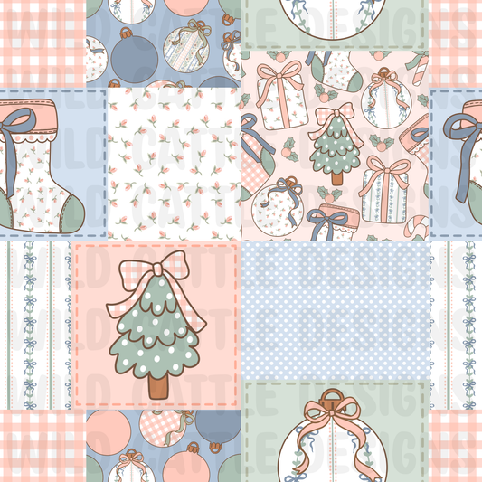 Grand millennial christmas patchwork