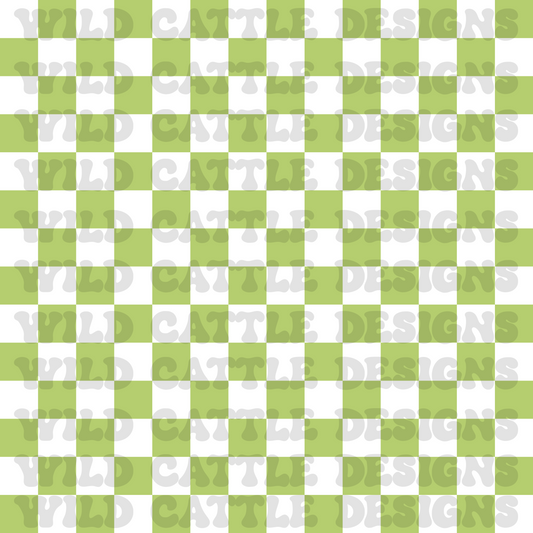 Green stitching checker seamless