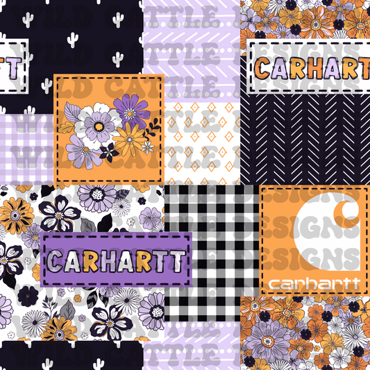 Halloween boho floral patchwork