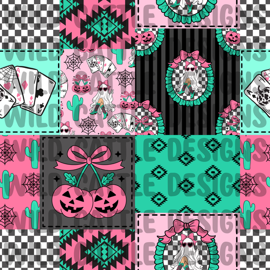 Halloween cowgirl patchwork