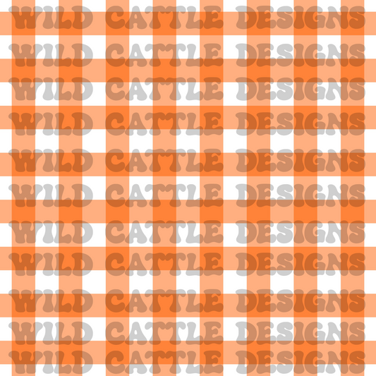 Halloween cow plaid seamless