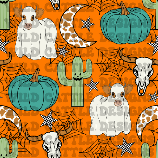 Halloween cow seamless