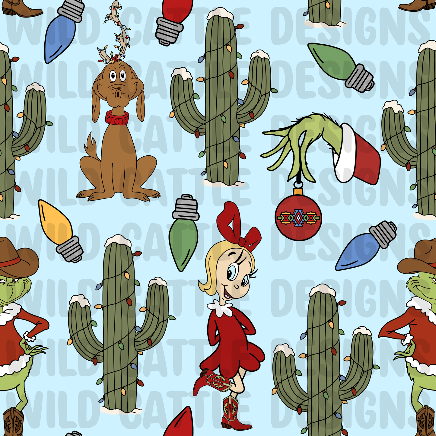 How the cowboy stole christmas friends seamless