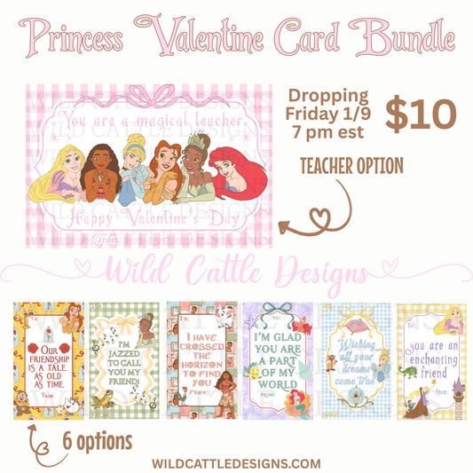 Princess Valentine Card Bundle