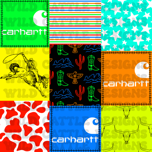 Neon Boy Western Patchwork