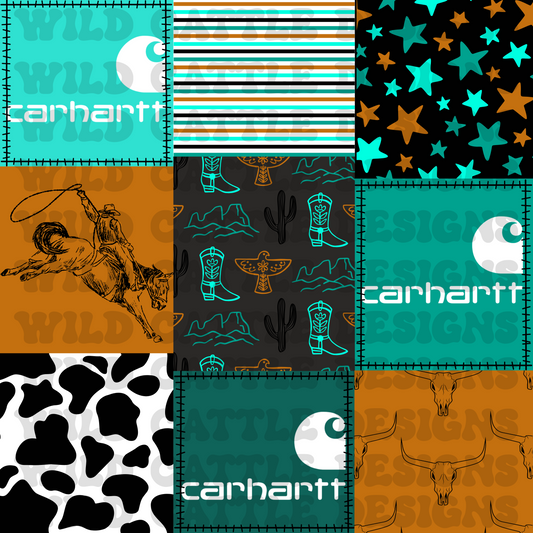 Turq Cognac Patchwork