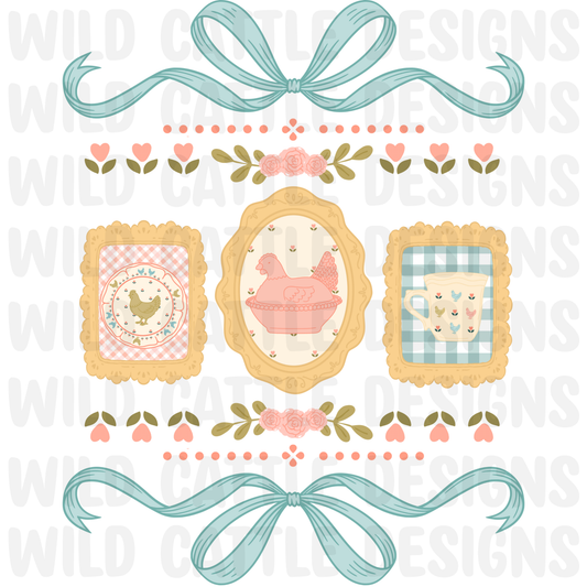 Vintage Chickens png