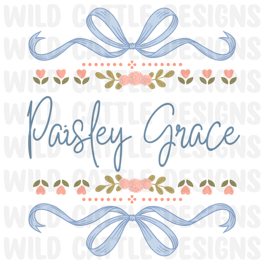 Vintage Floral Customizable template (please read description)