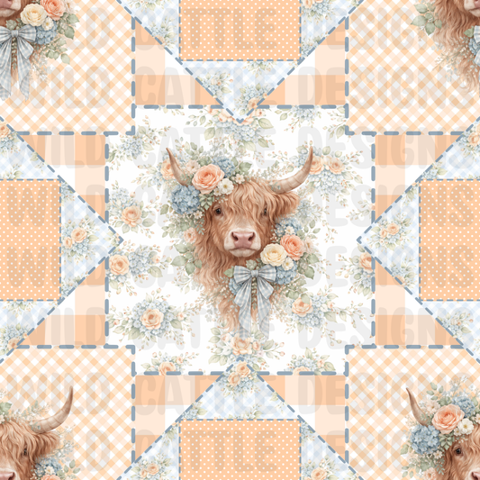 Wild Cattle Cow Patchwork