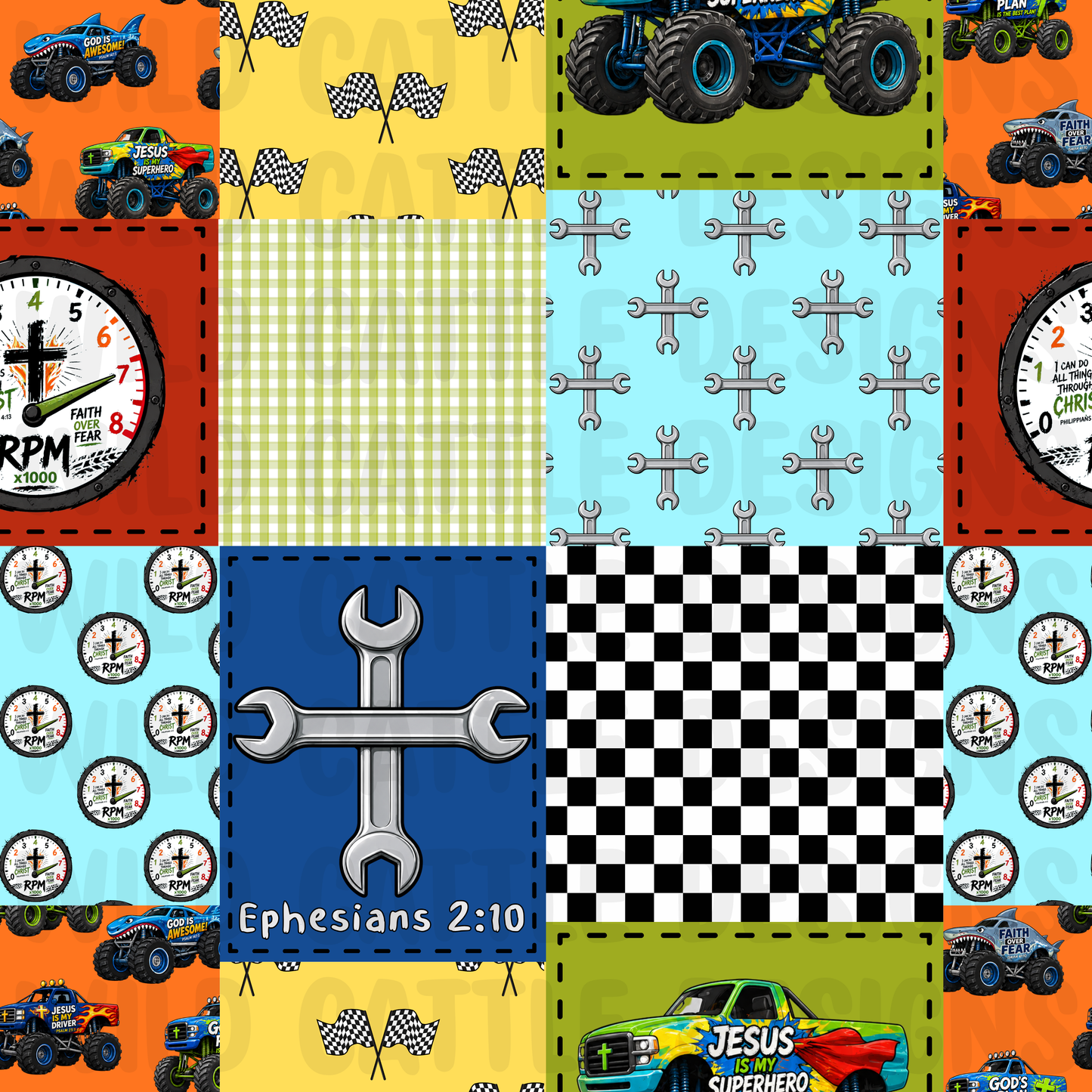 Jesus is my driver patchwork