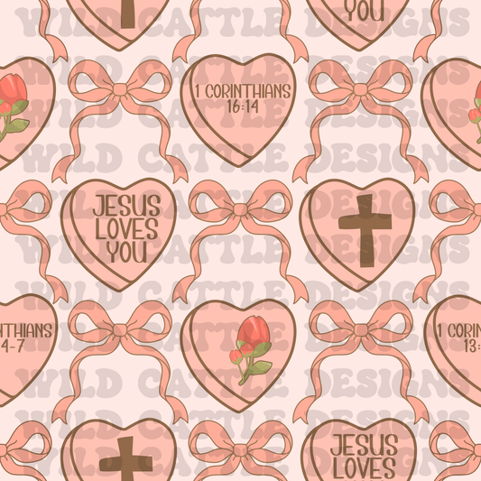 Jesus is my valentine seamless