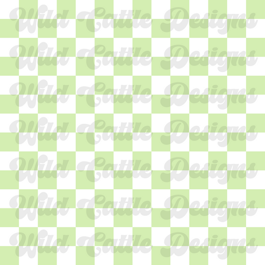 Jesus loves me green check seamless