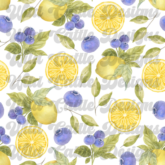 lemon and berries seamless