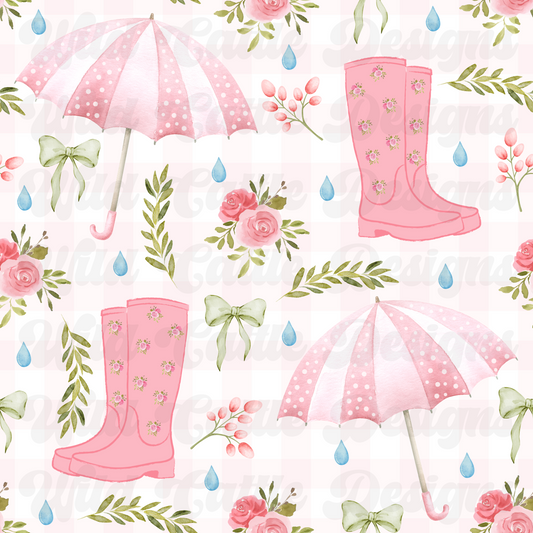 light pink spring rainy day seamless