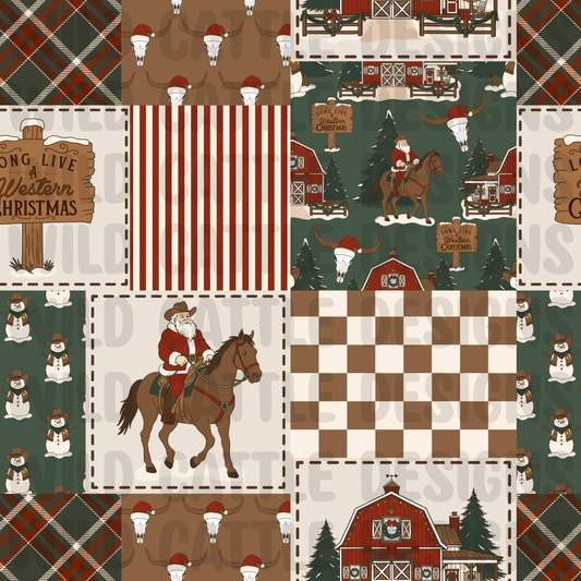 Long live a western christmas patchwork