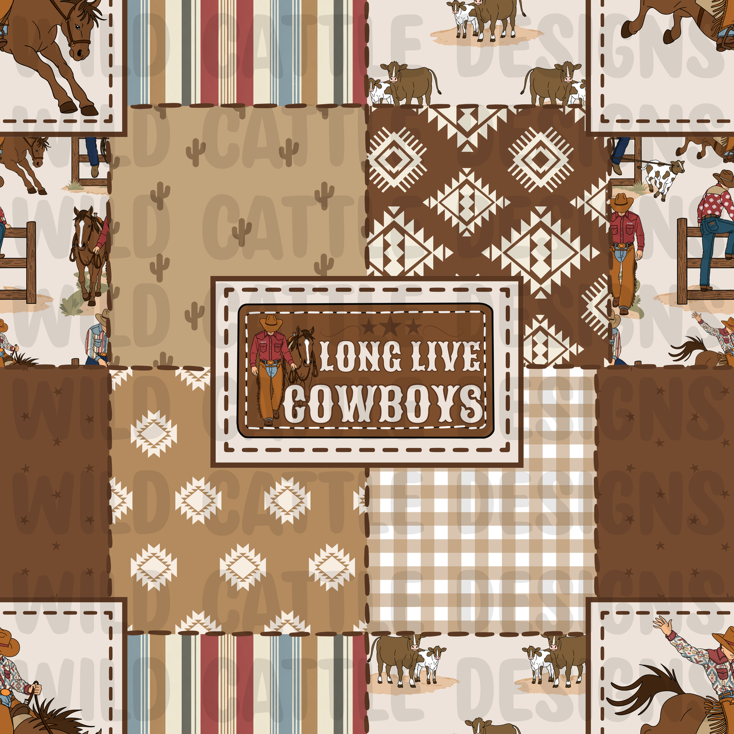 Long live cowboys patchwork