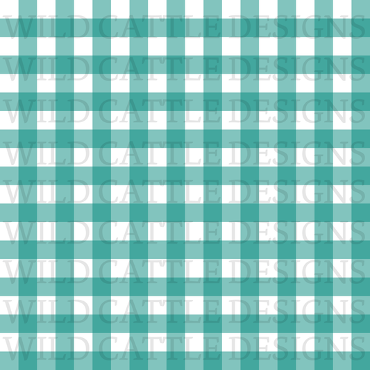 Mermaid green plaid