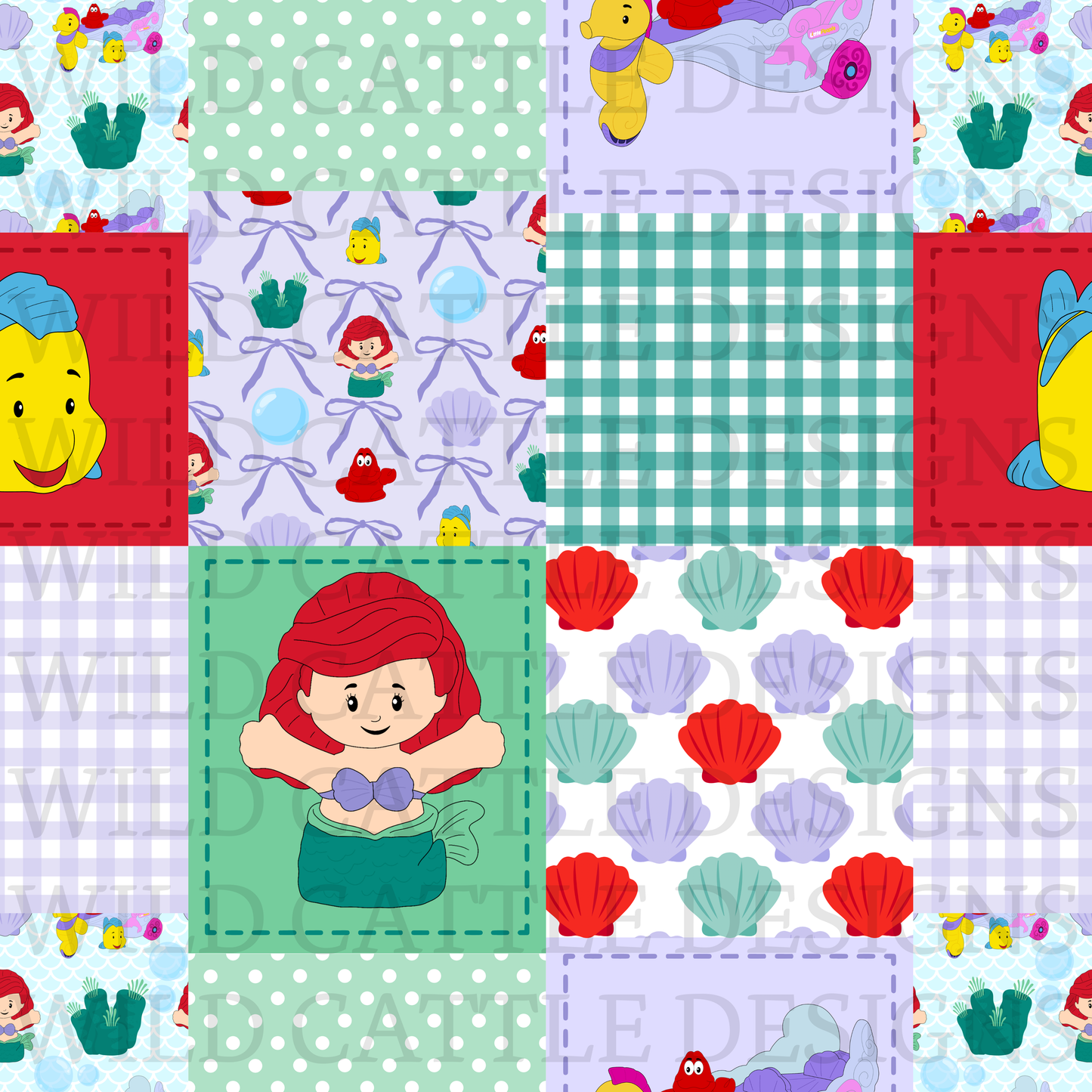 Mermaid small people patchwork