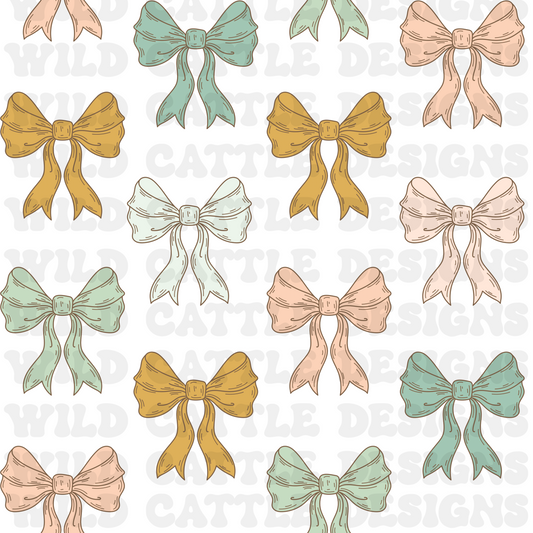 Millennial christmas bow seamless