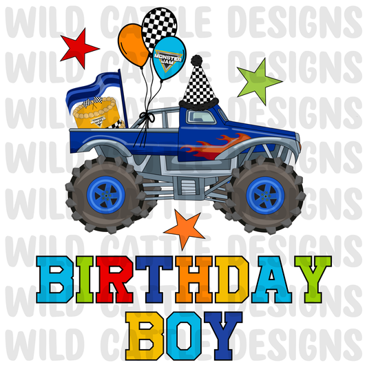 Monster truck boys birthday png