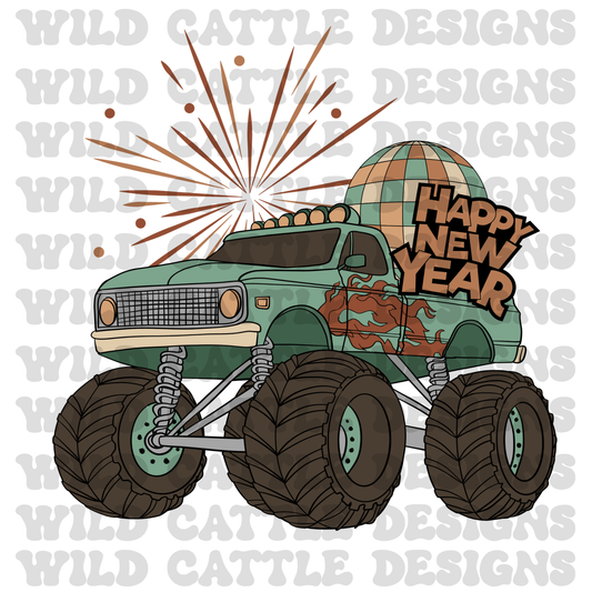 Monster truck new year png