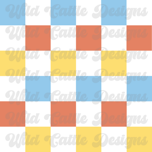 muted beach shell checker seamless