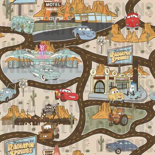 Muted car town seamless