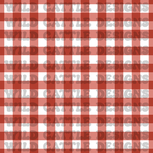 muted chicken red plaid seamless