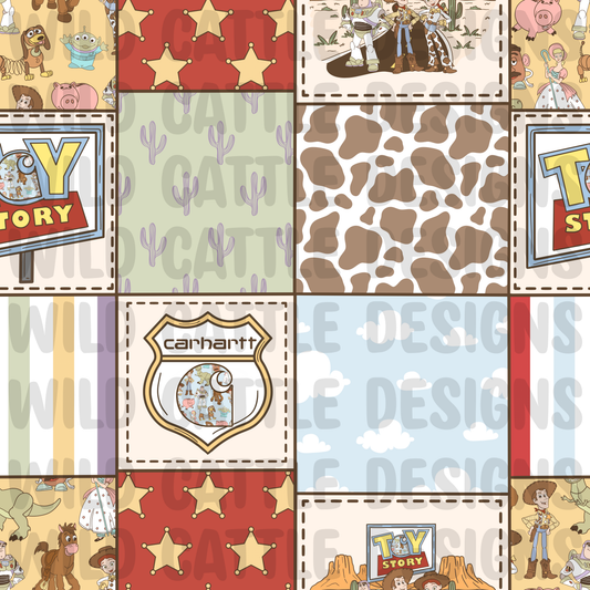 Muted desert toy patchwork