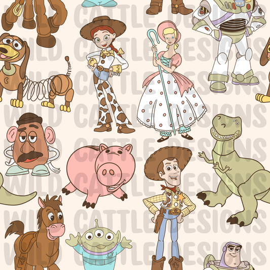 Muted desert toys seamless