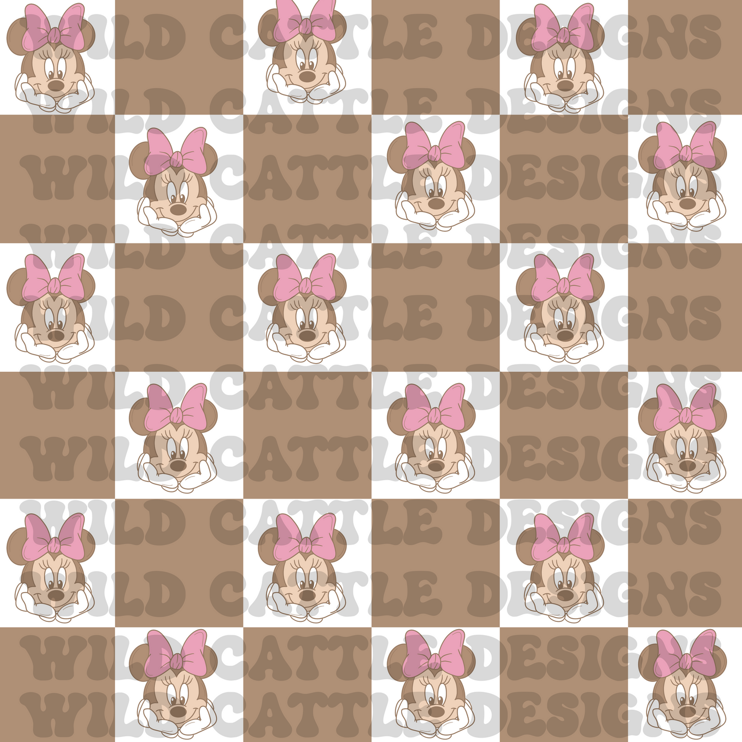 Muted girly mouse checks seamless