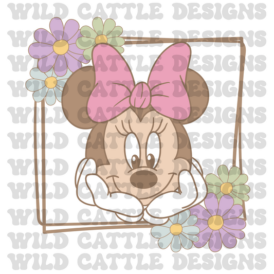 Muted girly mouse png