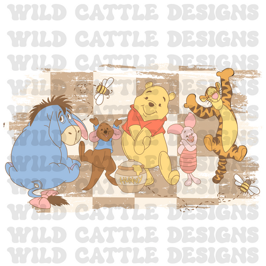 Muted honey bear png