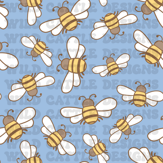 Muted honey bee seamless