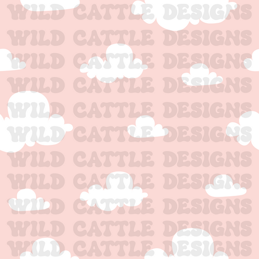 Muted pink cloud seamless
