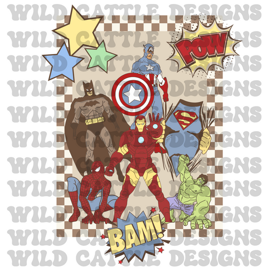 Muted superheros png