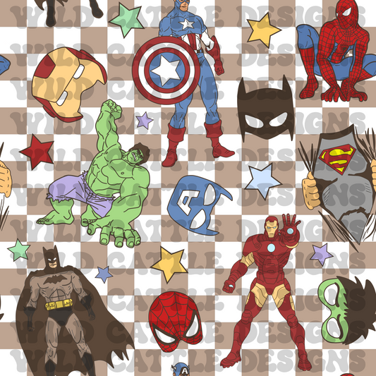 Muted superheros seamless