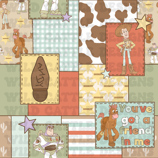 Muted toy patchwork
