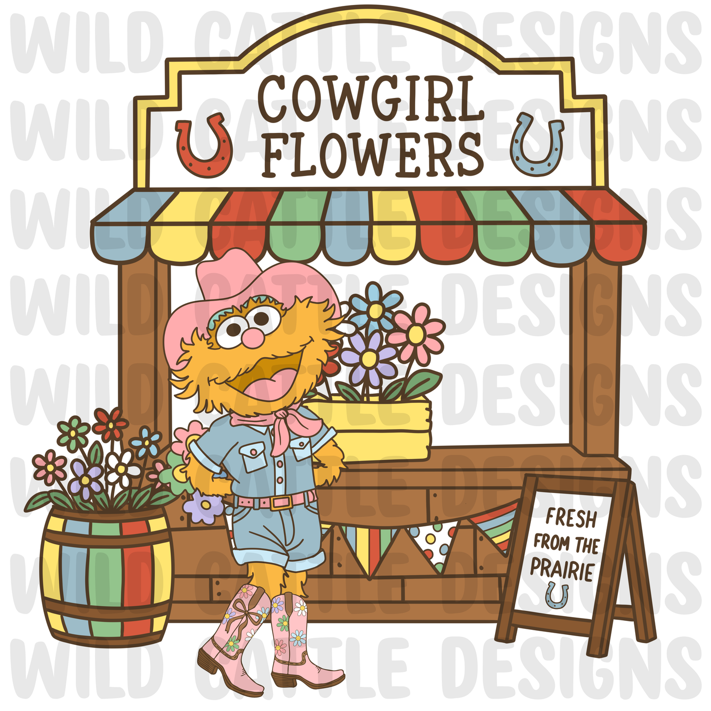 Muted wild flowerstand png