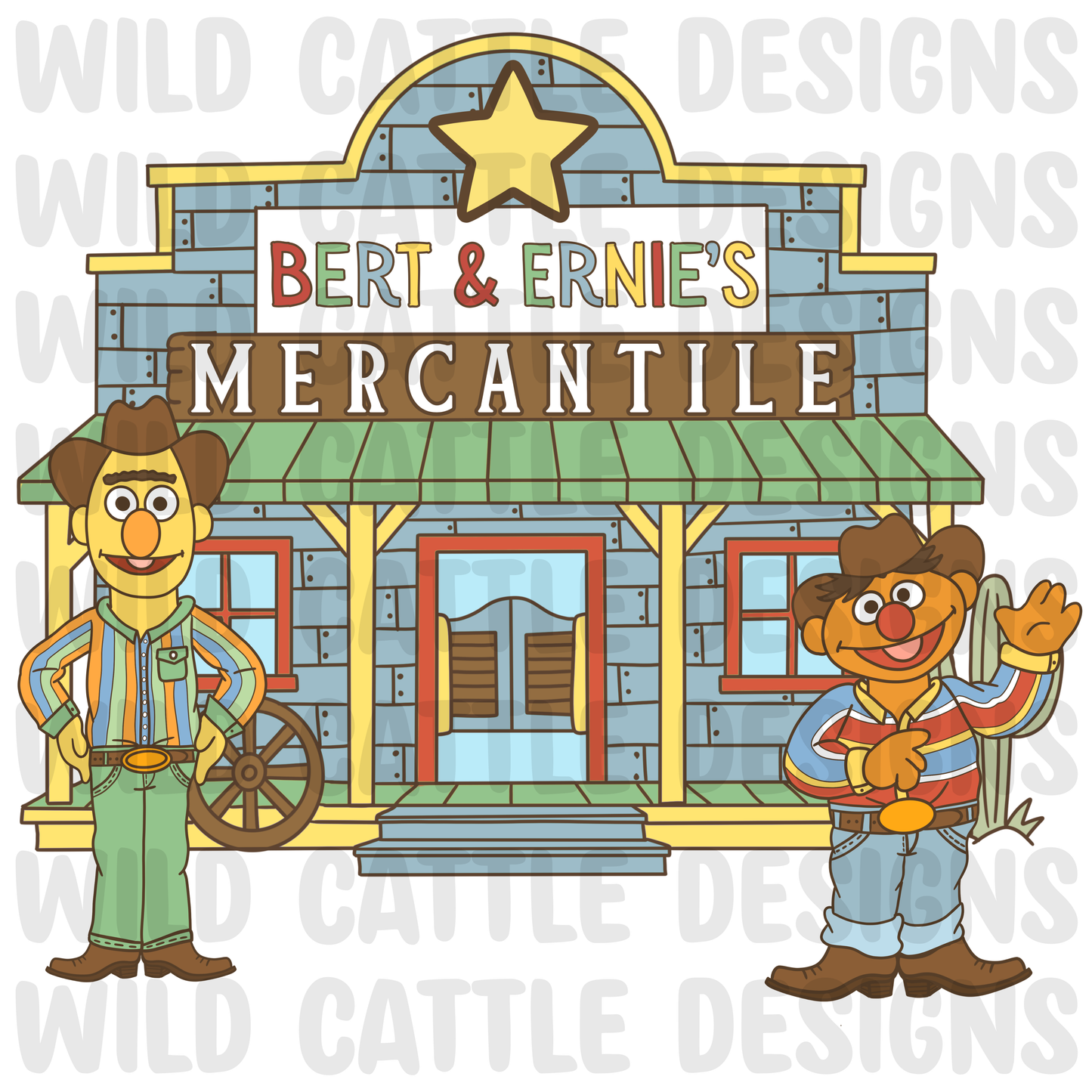 Muted wild ranch mercantile png